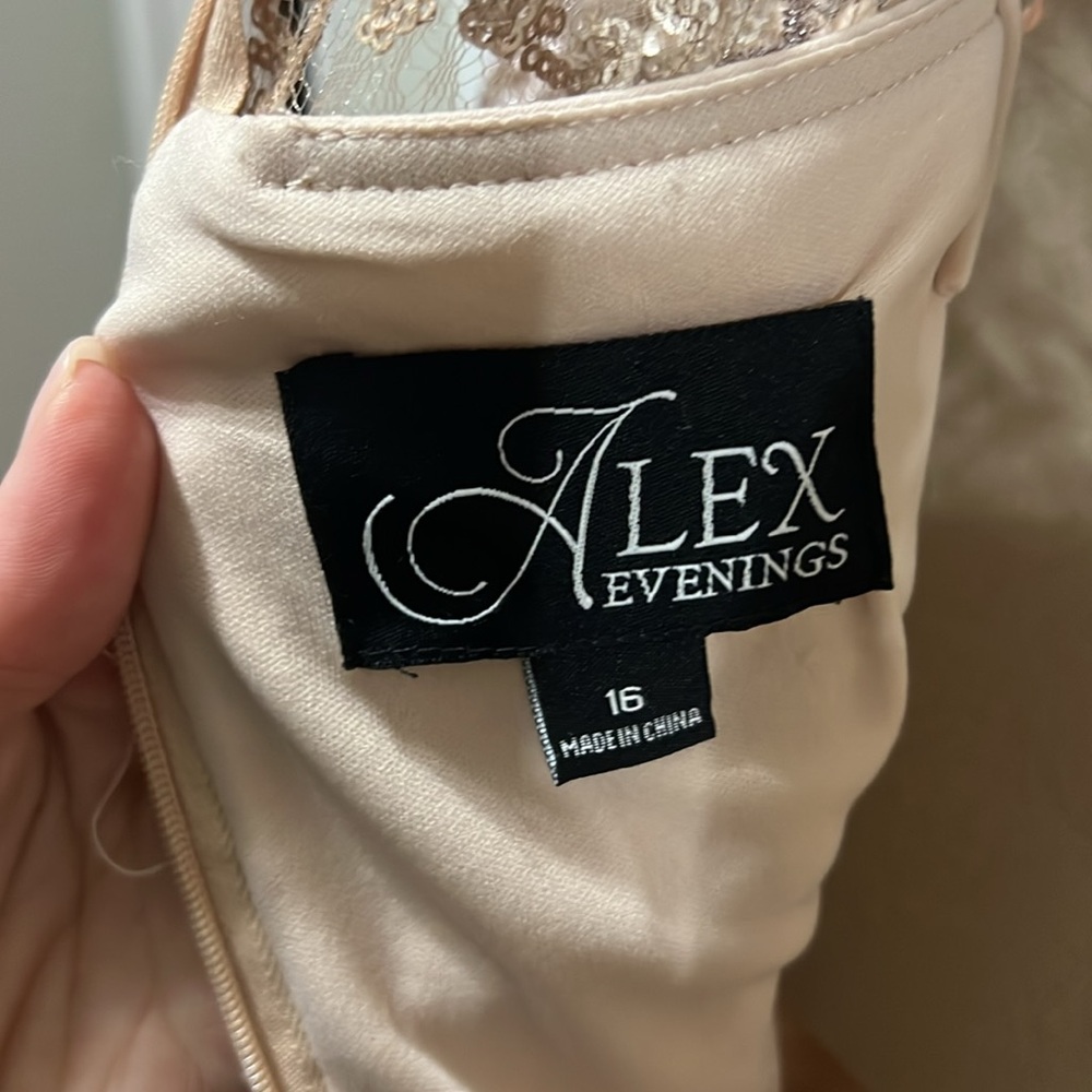 Alex Evening Gown Sequence And Lace - image 2